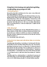 Công thức tính khoảng cách giữa đường thẳng và mặt phẳng song song mới nhất