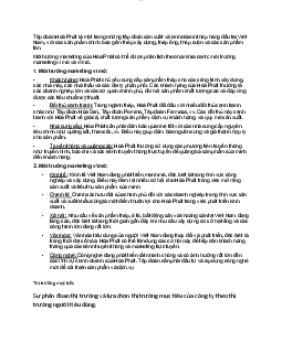 Hòa phát - phân tích các yếu tố của công ty hòa phát | Đại học Thủy lợi