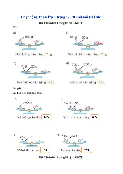 Giải SGK môn Toán 3 - Bài 31: Gam  | Kết nối tri thức