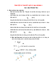 Tóm tắt Lý thuyết Vật lý Đại cương 2 - Vật Lí Đại Cương 2 | Trường Đại học Kiến trúc Hà Nội