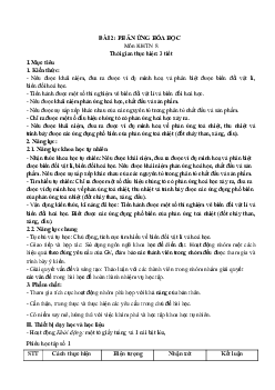 Giáo án Khoa học tự nhiên 8 Bài 2: Phản ứng hóa học | Kết nối tri thức