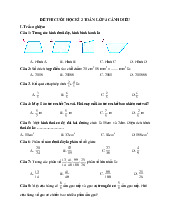 Đề thi cuối học kỳ 2 môn Toán lớp 4 năm học 2024 - 2025 | Bộ sách Cánh diều
