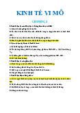 Chương 1 - ôn tập trắc nghiệm - Kinh tế vĩ mô | Đại học Tôn Đức Thắng