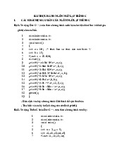 Bài thực hành Ngôn ngữ lập trình C môn Ngôn ngữ lập trình | Trường Đại học Bách Khoa Hà Nội