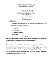 Đề Kiểm Tra Giữa Kỳ môn Triết học Mác - Lênin | Trường đại học Mở Hà Nội
