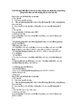 Giải bài tập SBT Địa lý 10 bài 4: Thực hành xác định một số phương pháp biểu hiện các đối tượng địa lý trên bản đồ