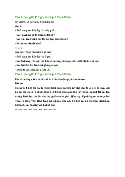 Giải SGK môn Tiếng việt 2 - Bài 10: Viết về một ngày đi học của em (2) | Cánh Diều