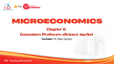 Chapter 6: Consumers Producers eficiency market môn Microeconomics | Trường Đại học Quốc tế, Đại học Quốc gia Thành phố Hồ Chí Minh