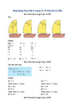 Giải SGK môn Toán 3 - Bài 26: Chia số có hai chữ số cho số có một chữ số | Kết nối tri thức
