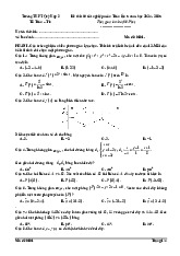 Đề thi thử TN THPT 2025 môn Toán lần 5 trường THPT Quỳ Hợp 2 – Nghệ An
