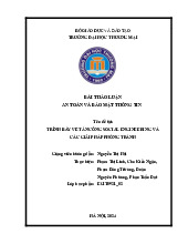 Trình bày về Tấn công Social Engineering và Giải pháp Phòng tránh | Bài thảo luận An toàn bảo mật và thông tin