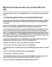 Mẫu tờ trình đề nghị sửa chữa cơ sở vật chất, thiết bị mới 2024