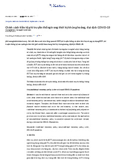 Chính sách tiền tệ phi truyền thống trong đại dịch COVID-19. Môn Kinh tế vĩ mô  | Đại học Công nghệ Thành phố Hồ Chí Minh