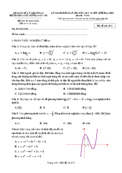 Đề thi đánh giá năng lực môn Toán xét tuyển sinh Đại học 2022 trường ĐHSP Hà Nội