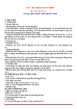 Giáo án Văn 7 Kết nối tri thức bài 9 Hòa điệu với tự nhiên