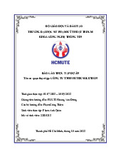 Báo cáo thực tập dự án khoa công nghệ thông tin