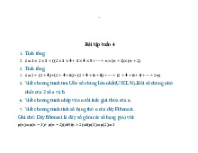 Bài Tập Các Bài Tập Về Toán Học và Lập Trình | Đại học Hoa Sen