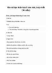 Văn tả bạn thân lớp 5 con trai, hay nhất (14 mẫu); Tiếng Việt 5