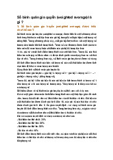 Số bình quân gia quyền (weighted average) là gì ?