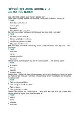 Câu hỏi ôn tập Chương 2 | Pháp Luật Đại Cương | Trường Đại học Hà Nội