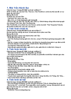 Giải SGK Lịch sử 7 Bài 16: Công cuộc xây dựng đất nước thời Trần (1226-1400) | Chân trời sáng tạo