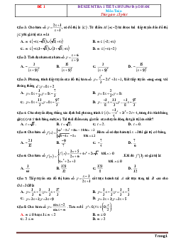 TOP 12 đề kiểm tra chương 5 đạo hàm môn Toán lớp 11 (có đáp án)