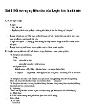 Bài 1 Đối tượng nghiên cứu của Logic học hình thức | Trường Đại học Luật, Đại học Quốc gia Hà Nội