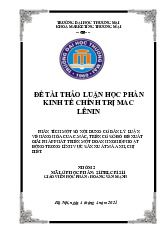 Phân Tích Lý Luận Hàng Hóa C.Mác | Bài thảo luận Kinh Tế Chính Trị Mác