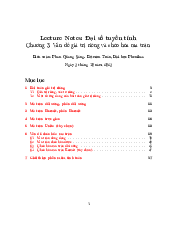 Tài liệu Chương 3. Vấn đề giá trị riêng và chéo hóa ma trận - Đại số tuyến tính | Trường Đại học Phenika