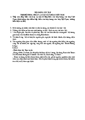 Nội dung ôn thi hết học phần môn Cơ Sở Văn Hóa Việt Nam | Đại Học Hà Nội