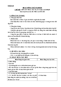 Chủ đề: Giữ gìn nhà cửa ngăn nắp, sạch dẹp - Tuần 15 | Hoạt động trải nghiệm 3 | Kết nối tri thức