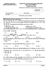 Đề KSCL học sinh giỏi Toán 11 năm 2024 – 2025 trường THPT Đồng Đậu – Vĩnh Phúc