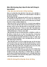 Mức tiền thưởng Huy hiệu 45 năm tuổi Đảng là bao nhiêu?