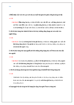 Đề cương câu hỏi dạng nhận định đúng sai môn Kinh tế chính trị Mác - Lenin có đáp án