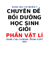 Chuyên đề bồi dưỡng HSG vật lí 7