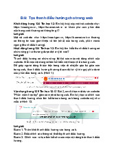 Giải SGK Tin học 12 Cánh diều Bài 3: Tạo thanh điều hướng cho trang web