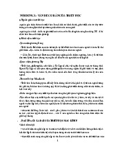 Đề cương ôn tập môn triết học Mác – Lê nin–Trường Đại học bách khoa -đại học Đà Nẵng