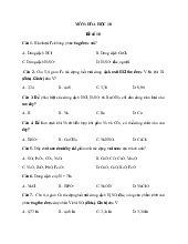 Đề thi khảo sát chất lượng đầu năm lớp 10 môn Hóa 2022 - 2023 - Đề 10