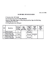 DANH MỤC HỒ SƠ BẢO ĐẢM | Học viện Hành chính Quốc gia
