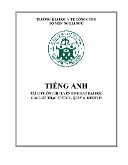 Tài liệu ôn thi tuyển sinh THPT