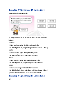 Giải SGK Toán lớp 3 trang 47, 48 Em ôn lại những gì đã học | Cánh diều