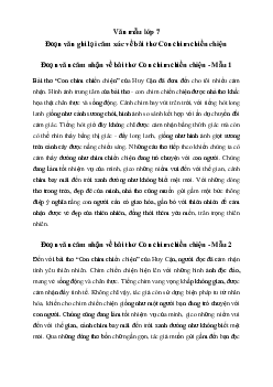 Đoạn văn ghi lại cảm xúc về bài thơ Con chim chiền chiện | Văn mẫu lớp 7 Chân trời sáng tạo