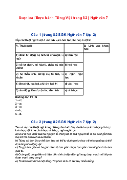 Soạn bài Thực hành Tiếng Việt trang 82 | Ngữ văn 7 sách Cánh diều