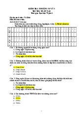 Câu hỏi trắc nghiệm kiểm tra thường xuyên môn Trí tuệ nhân tạo | Trường đại học kinh doanh và công nghệ Hà Nội