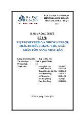 Cơ Hội và Thách Thức Xuất Khẩu Tôm Sang Nhật | Báo cáo Cuối Kỳ Kinh Tế Quốc Tế