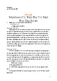 Khái luận về Triết học - Triết học Mác Lênin | Trường Đại học Thủ đô Hà Nội
