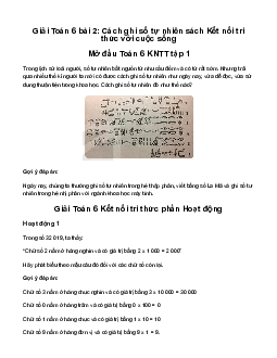 Giải Toán 6 Bài 2: Cách ghi số tự nhiên | Kết nối tri thức