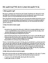 Bản quyền là gì? Thế nào là vi phạm bản quyền? Ví dụ