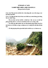 Đề thi giữa kỳ: Tai Biến Thiên Nhiên | Độc học, môi trường và sức khỏe con người | Trường Đại học Khoa học Tự nhiên, Đại học Quốc gia Hà Nội