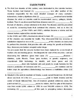 Cloze tests without key